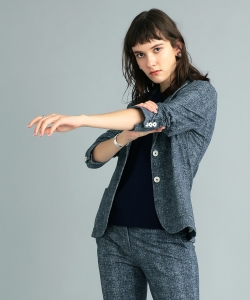 CIRCOLO1901 / リネンプリント 2ボタンジャケット