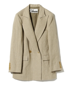 Cabana / リネン 2ボタンダブルジャケット