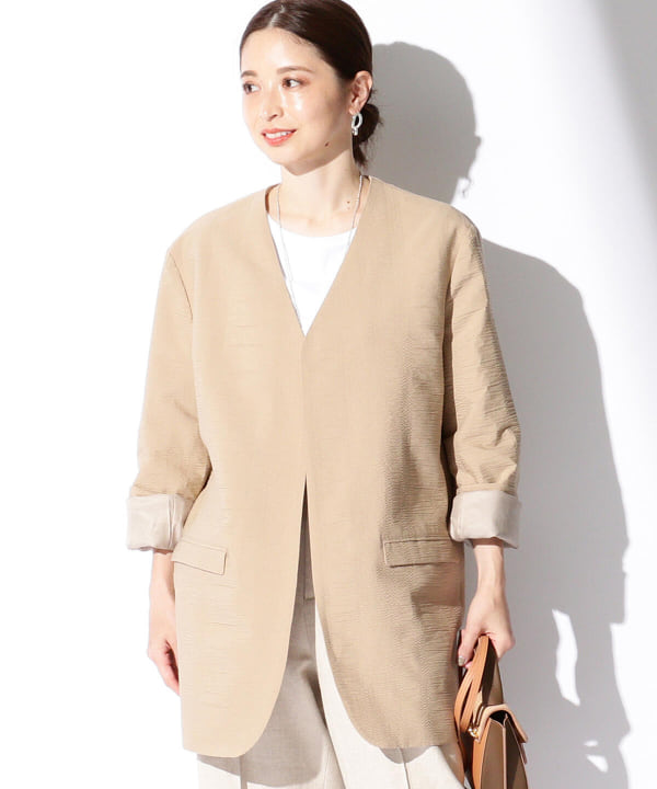 【極美品】Demi-Luxe BEAMS ノーカラージャケット