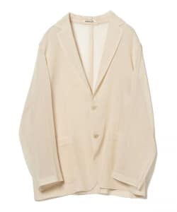 AURALEE / WOOL RECYCLE POLYESTER LENO SHEER JACKET