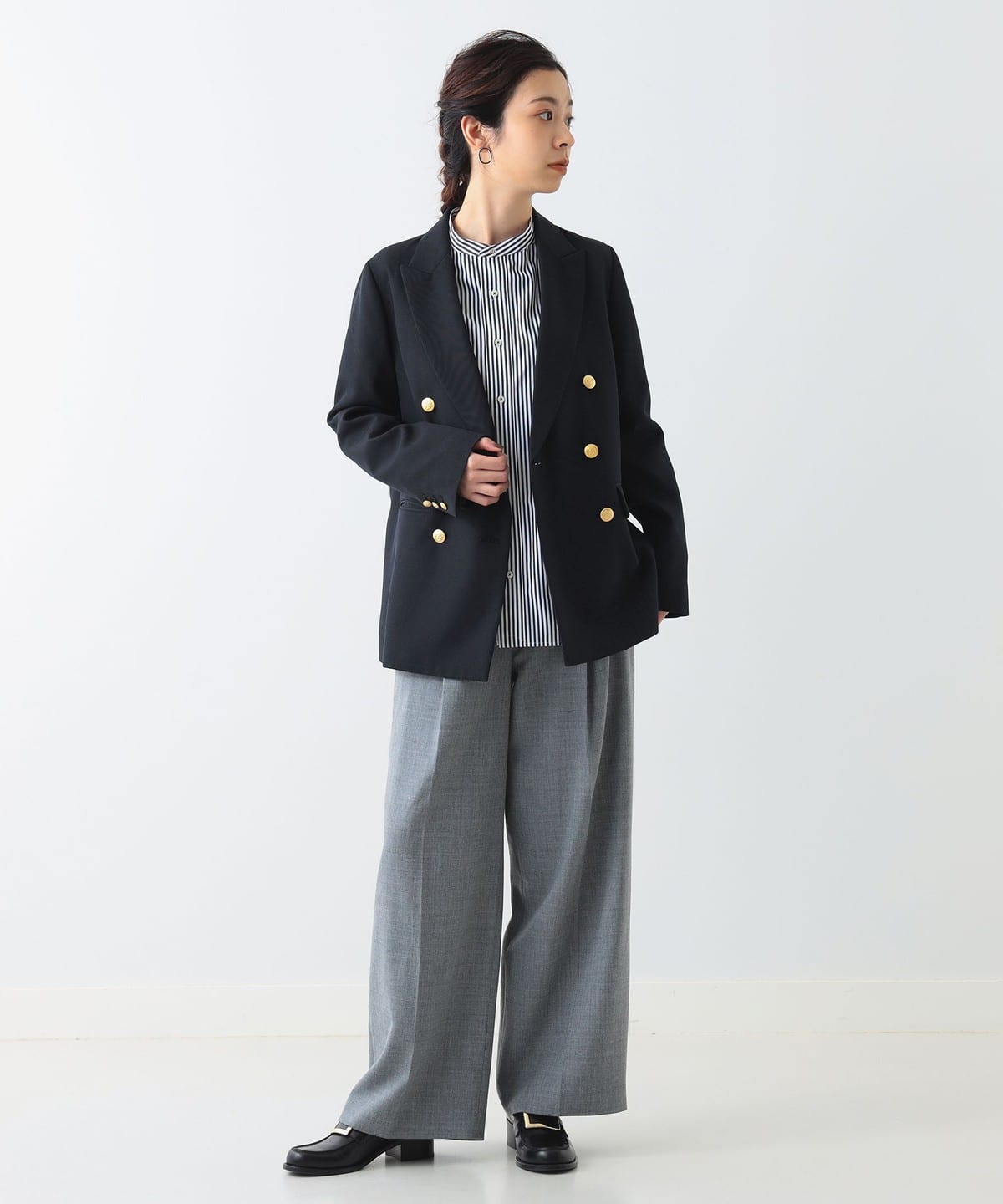 Demi-Luxe BEAMS / Dry gabardine 6-button double jacket