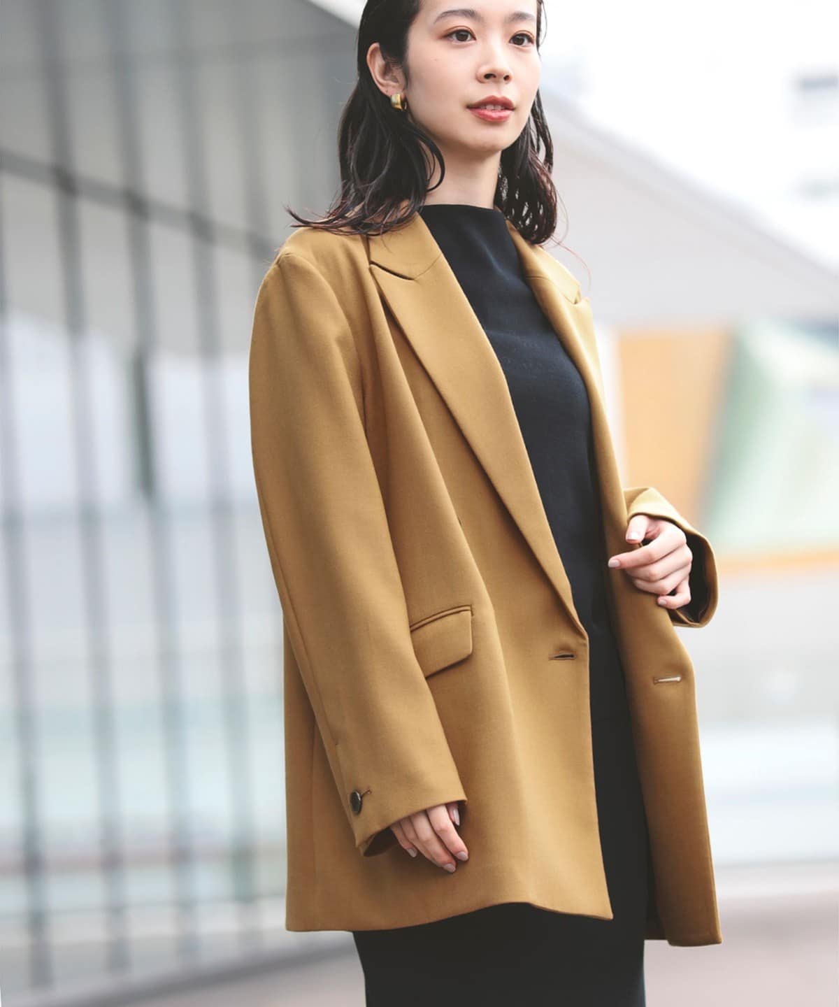 通販生活 ファッション Demi-Luxe ダブル ビームス）ウール混 BEAMS（デミルクス ジャケット・アウター