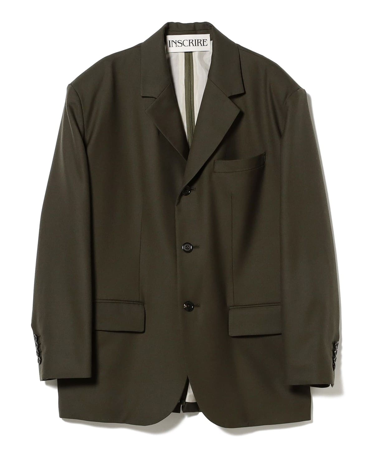 INSCRIRE アンスクリア / ウール バックオープン ジャケット ブルゾン WOMEN KHAKI 2 INSCRIRE アンスクリア / ウール バックオープン ジャケット ブルゾン WOMEN KHAKI 2