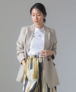 ダブルブレスト リネン ジャケット