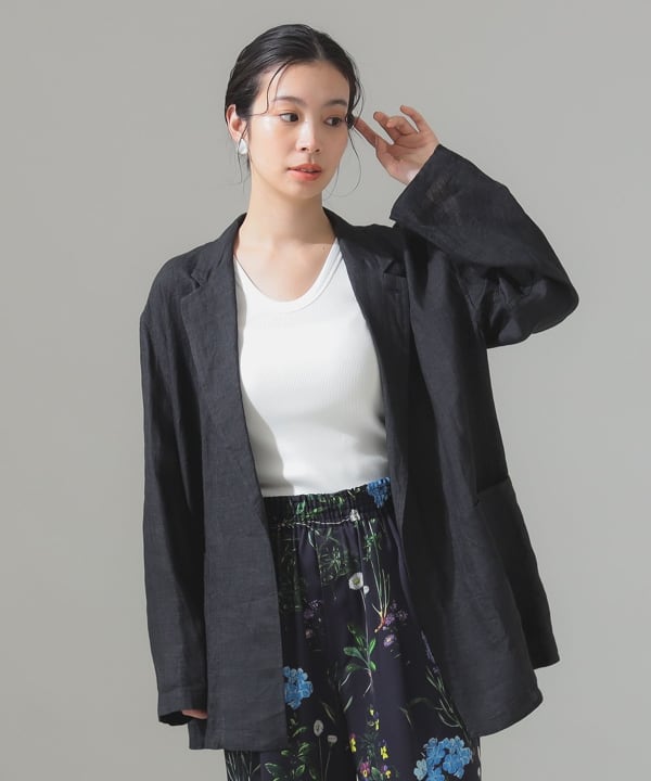Elura｜リネン混テーラードジャケット | Rakuten Fashion(楽天