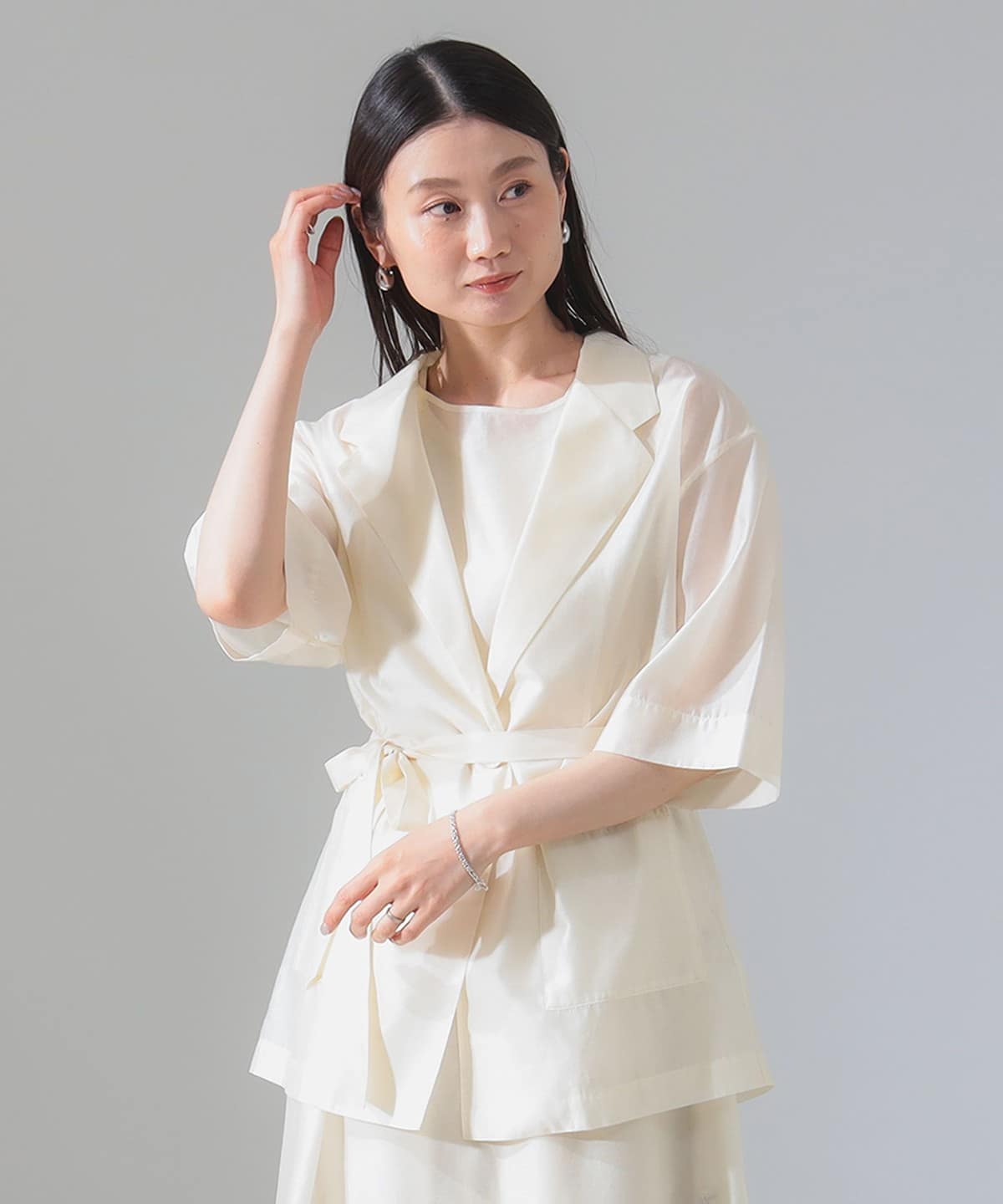 シアー オーバー テーラージャケット ジャケット WOMEN ECRU 36 シアー オーバー テーラージャケット ジャケット WOMEN ECRU 36