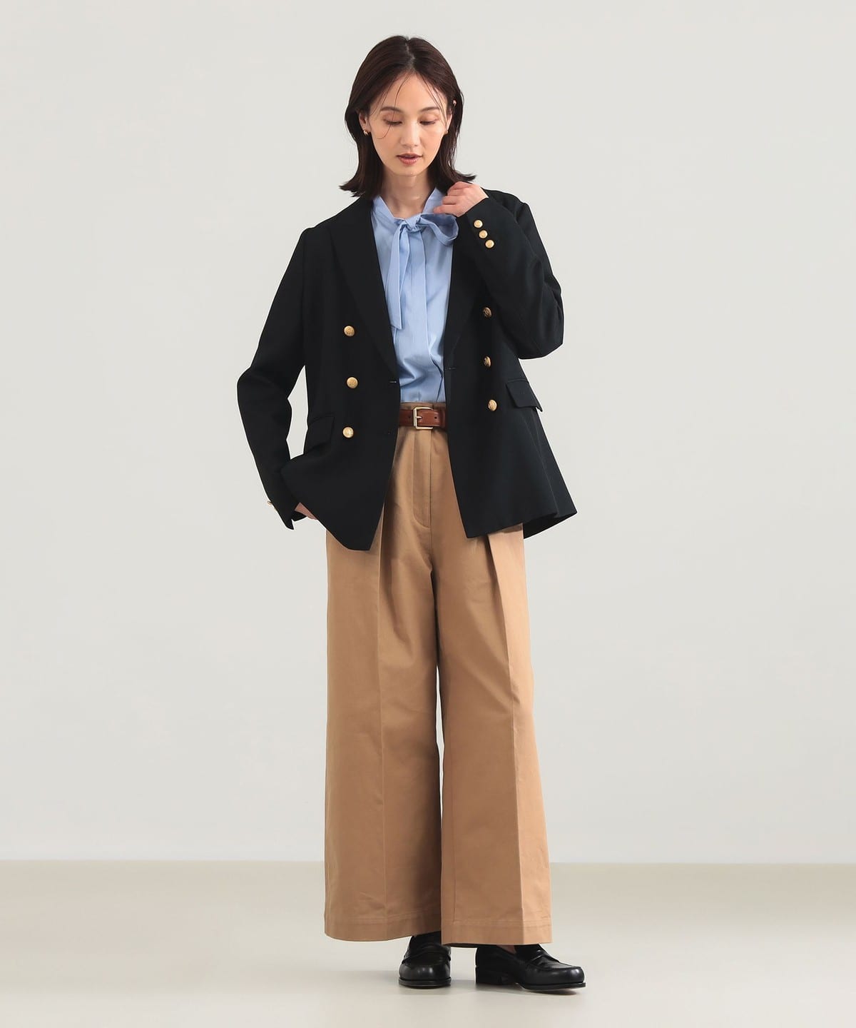 Demi-Luxe BEAMS / ドライギャバジン 6ボタン ダブルジャケット Demi-Luxe BEAMS（デミルクス ビームス）ドライギャバジン 6ボタン