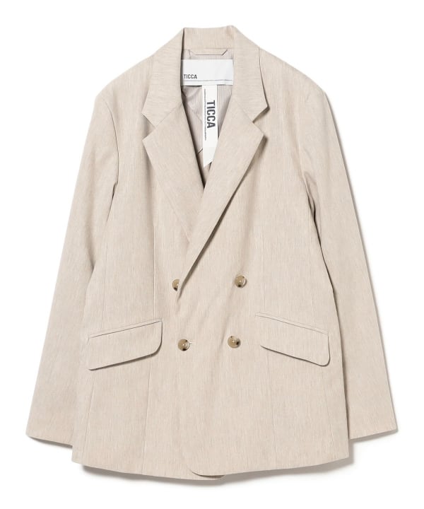 TICCA ティッカ 19SS リネンダブルブレスト ソフトジャケット