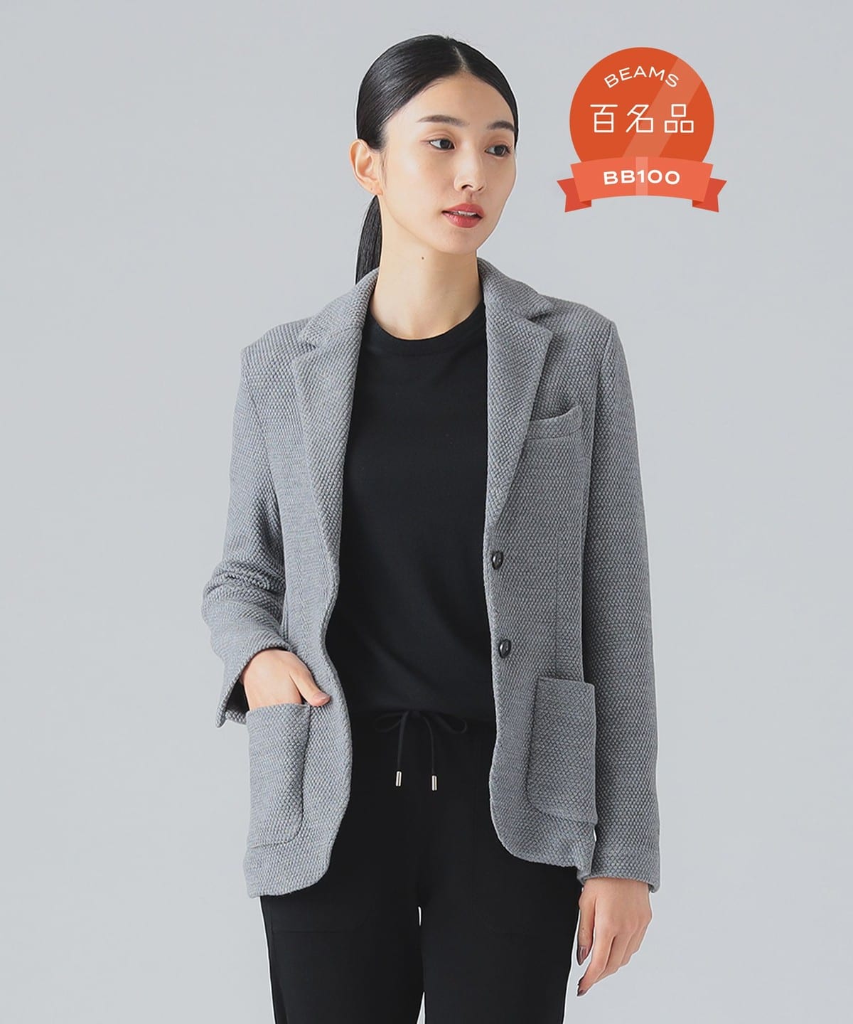 CIRCOLO1901 チルコロ1901 / ハニカム ジャケット ジャケット WOMEN GREY MELANGE 40 CIRCOLO1901 チルコロ1901 / ハニカム ジャケット ジャケット WOMEN GREY MELANGE 40
