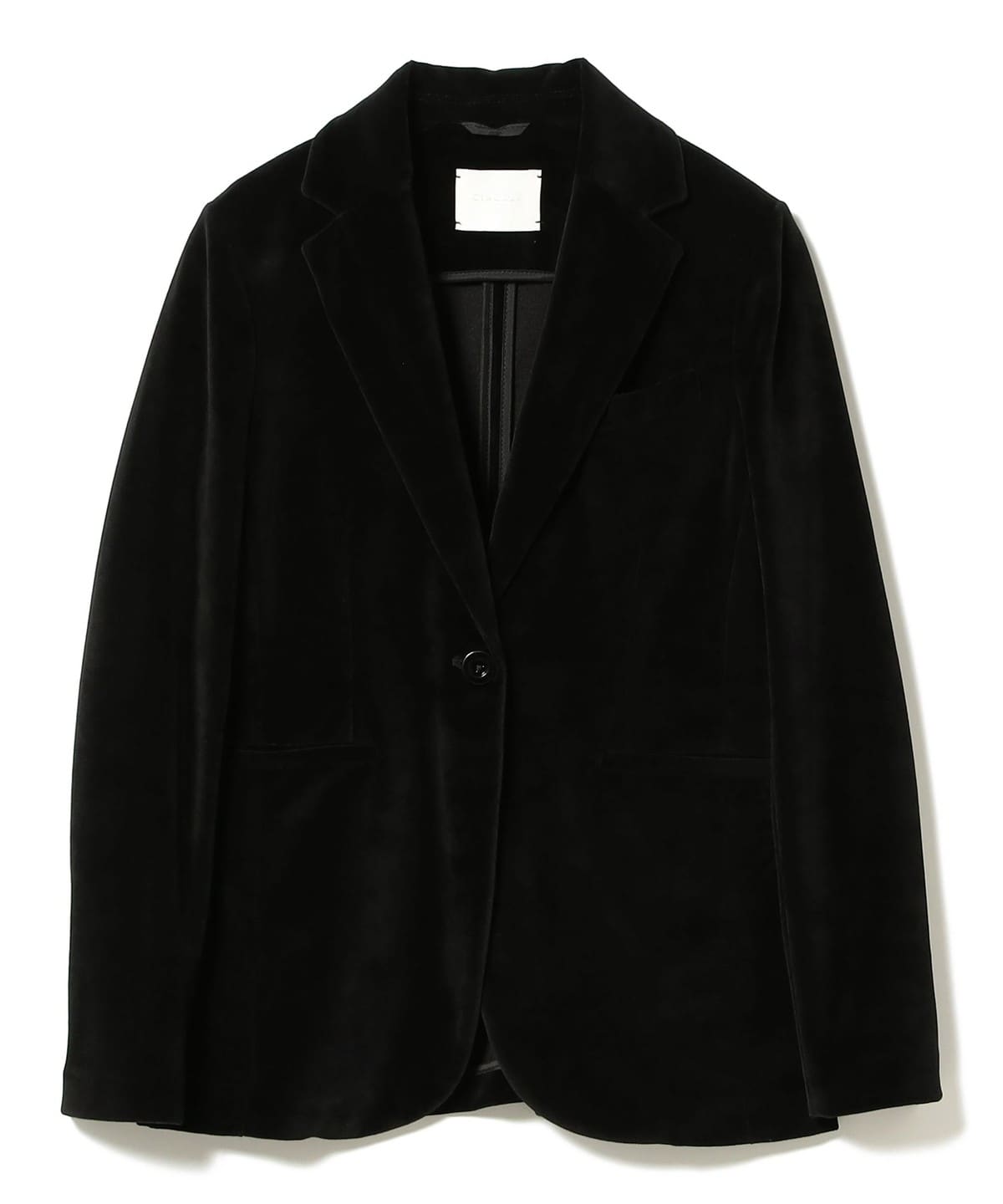 【別注】CIRCOLO1901 チルコロ1901 / ベルベット 1ボタン ジャケット ジャケット WOMEN BLACK 44 【別注】CIRCOLO1901 チルコロ1901 / ベルベット 1ボタン ジャケット ジャケット WOMEN BLACK 44