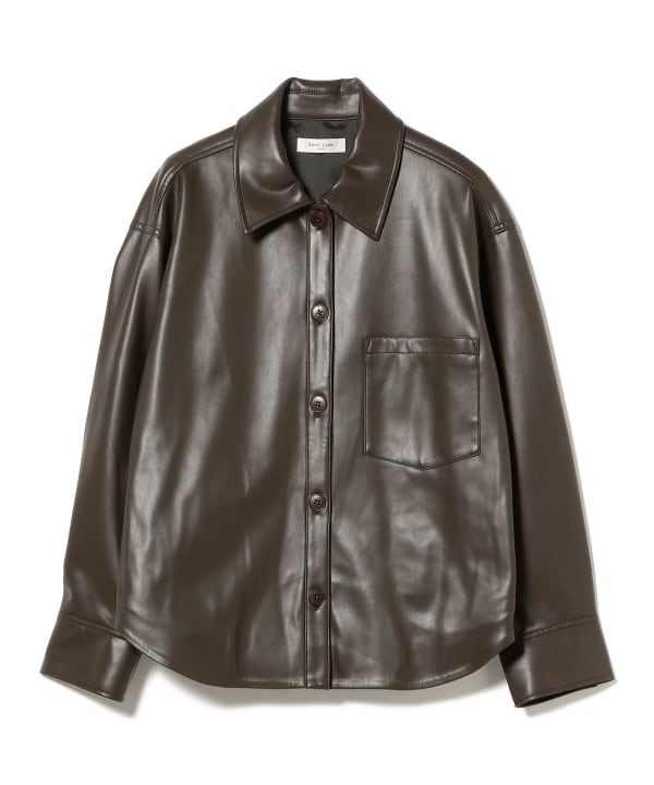 Demi-Luxe BEAMS（デミルクス ビームス）フェイクレザー シャツ