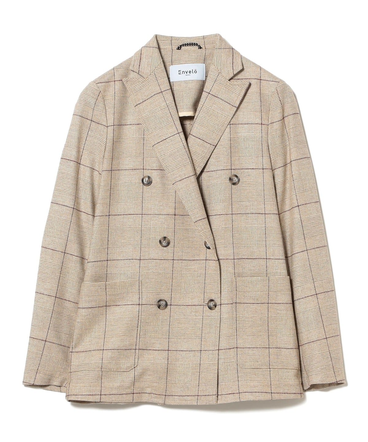 Envelo / ダブル 6ボタン ジャケット ジャケット WOMEN BEIGE 38 Envelo / ダブル 6ボタン ジャケット ジャケット WOMEN BEIGE 38