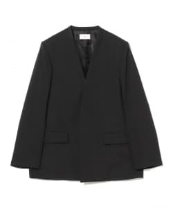 ATON / テクノウール ノーカラー ジャケット