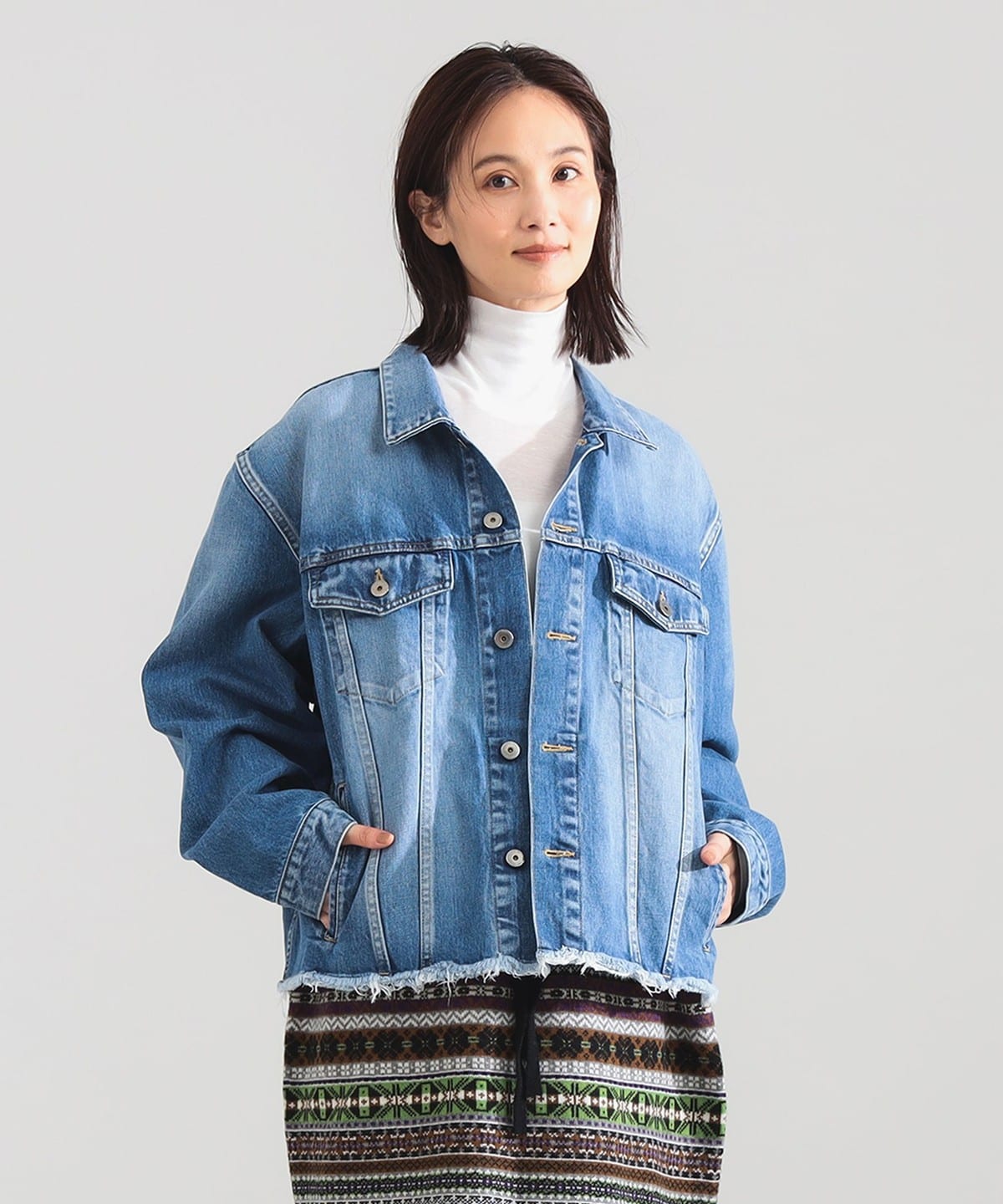 美品✨Demi-Luxe BEAMS 定価28600 ジャケットギャザーブルゾン Demi-Luxe BEAMS（デミルクス ビームス）の「Demi-Luxe BEAMS