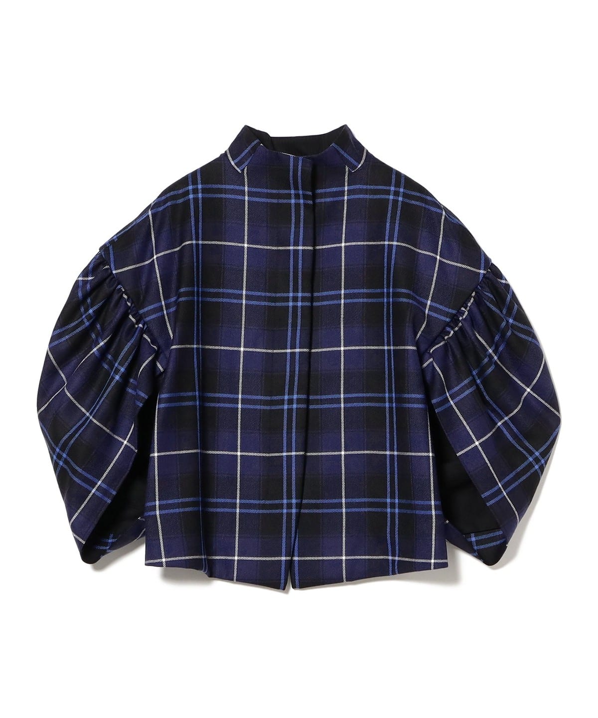 SUPPORT SURFACE サポートサーフェス / チェック ハイネック ジャケット シャツ・ブラウス WOMEN NAVY CHECK 1 SUPPORT SURFACE サポートサーフェス / チェック ハイネック ジャケット シャツ・ブラウス WOMEN NAVY CHECK 1