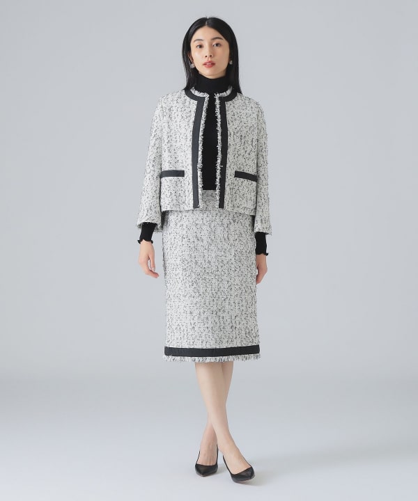 お値下げ！EFFE BEAMS トリムツイードジャケット　38 お値下げ！EFFE BEAMS トリムツイードジャケット 38 - メルカリ