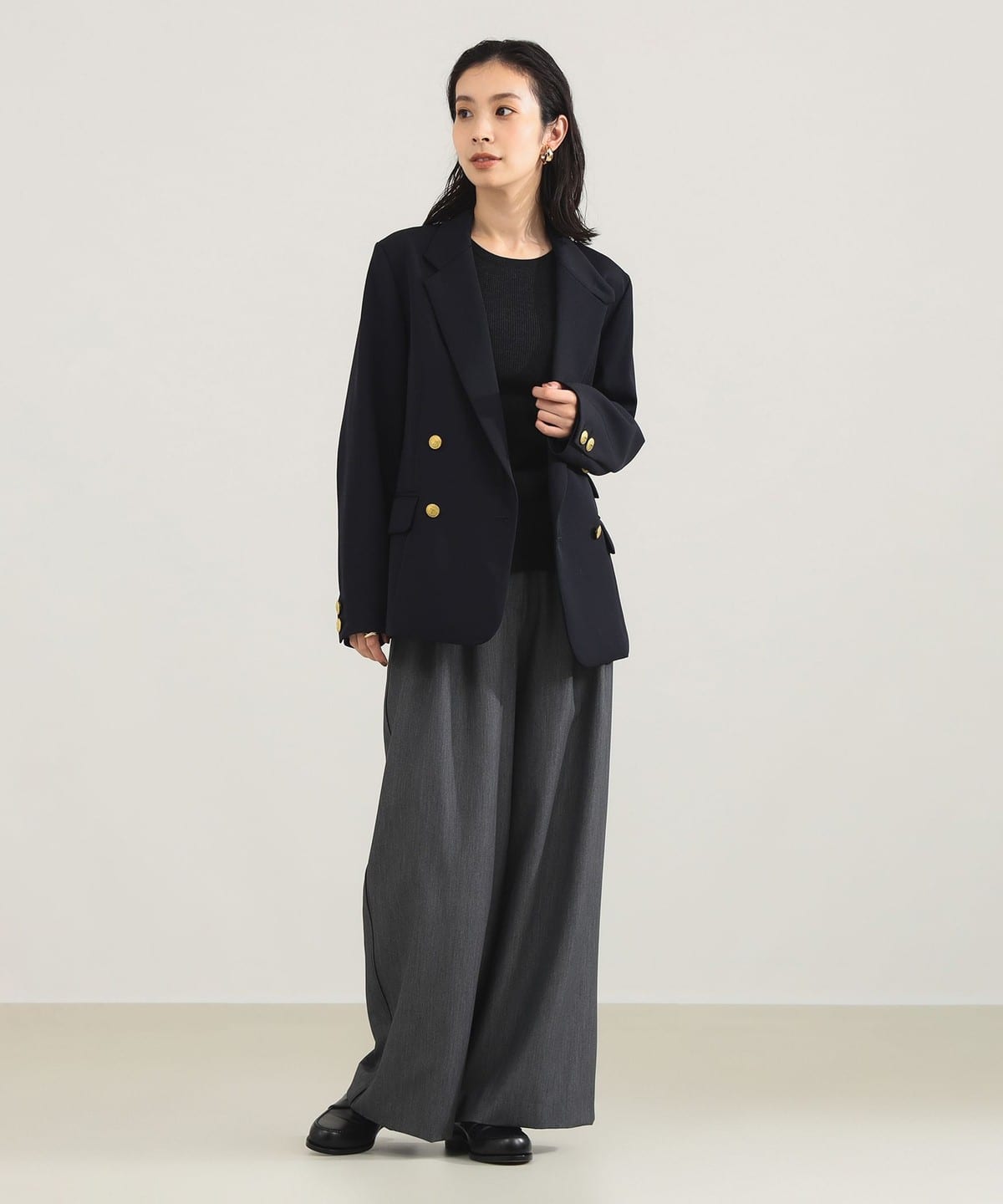 Demi luxe Beams ダブルテーラードジャケット Demi-Luxe BEAMS（デミルクス ビームス）ドライギャバジン 6