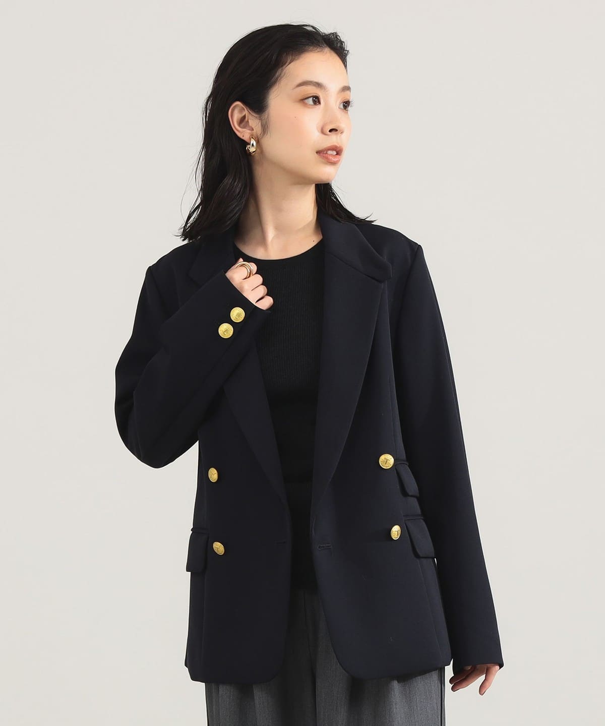 Demi-Luxe BEAMS ネイビー ダブル　ジャケット 長く愛される名品！＜Demi-Luxe BEAMS＞ネイビージャケット