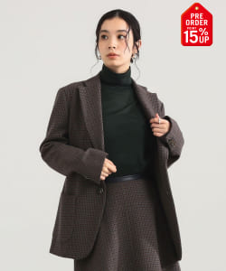 【+15%ポイントUP】AK+1 / ウール チェック 2ボタン ジャケット