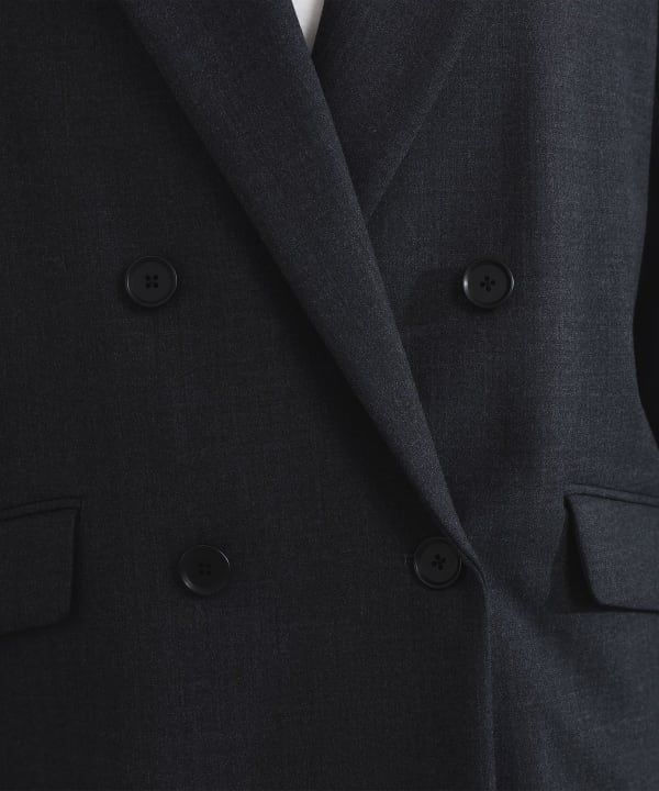 Demi-Luxe BEAMS デミルクスビームス 日本製 長袖 ジャケット Demi-Luxe BEAMS（デミルクス ビームス）ダブルクロス ロング
