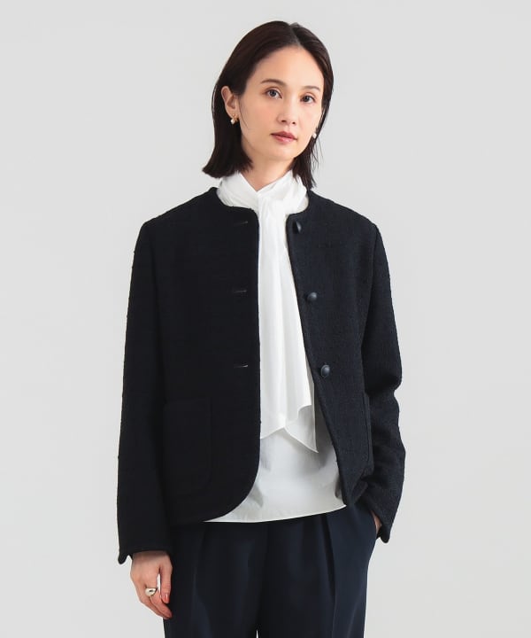 【値下げ】Demi-Luxe BEAMS ツイードペプラムジャケット38サイズ Demi-Luxe BEAMS（デミルクス ビームス）ミックスツイード