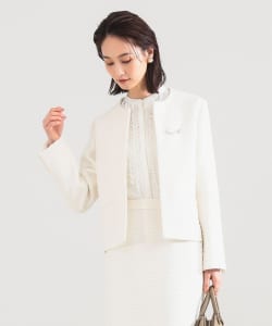 ツイード クルーネック ジャケット＊