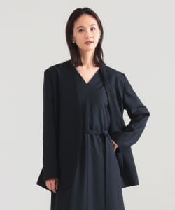 ATON / ウールトロピカル ノーカラー ジャケット