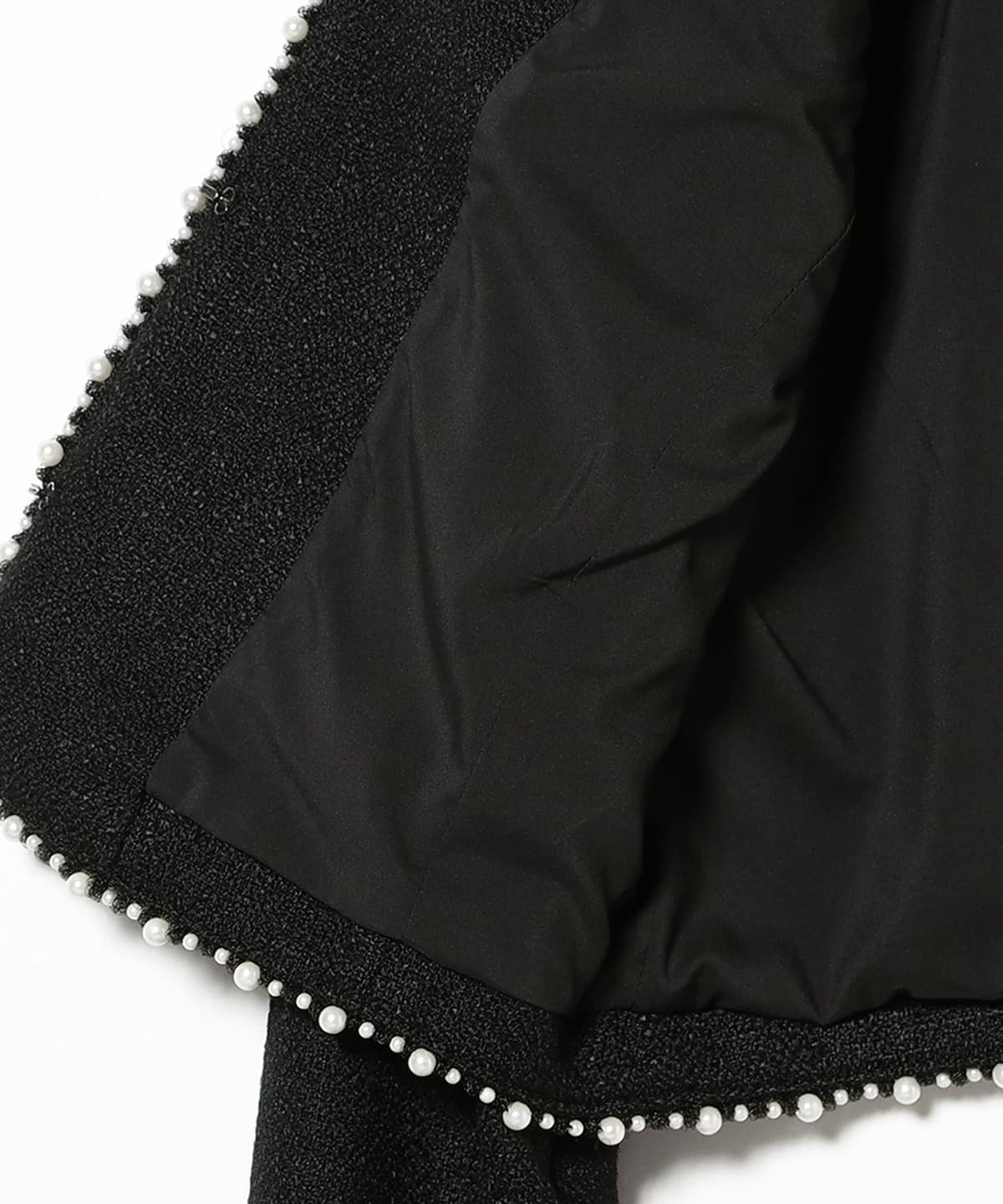 お値下げ！EFFE BEAMS トリムツイードジャケット　38 EFFE BEAMS（エッフェ ビームス）モノトーン ツイード ジャケット