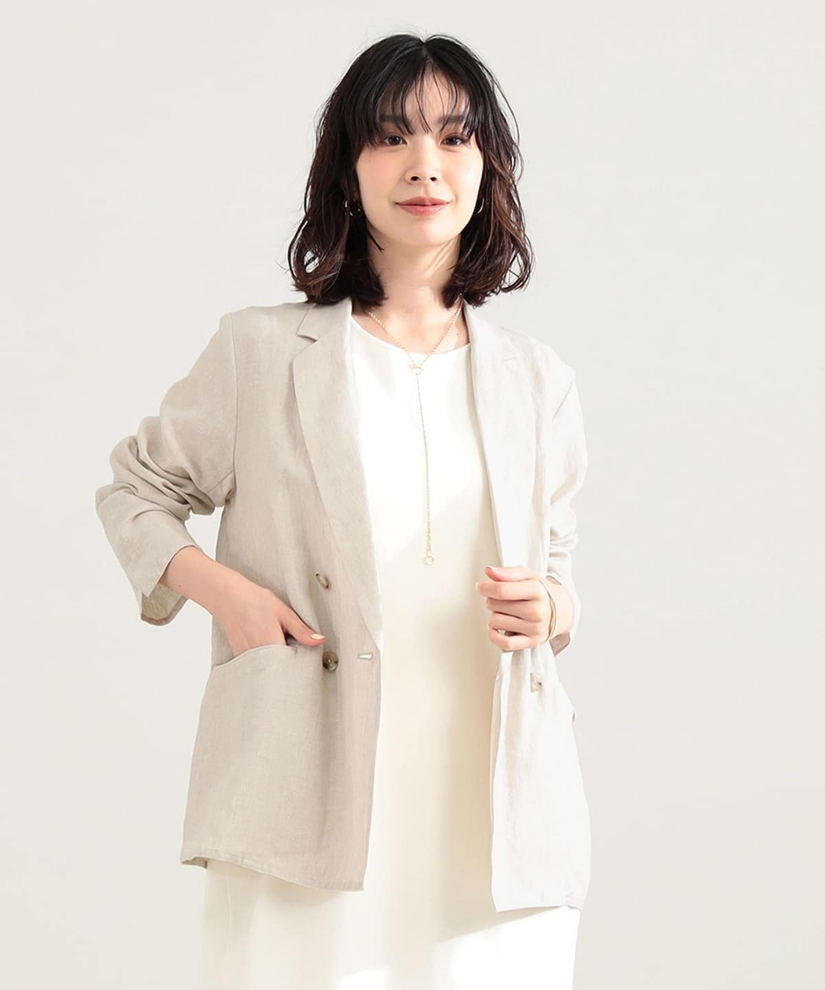 Demi-Luxe BEAMS（Demi-Luxe BEAMS）[別注] TICCA / 亞麻夾克（夾克