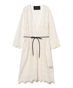 ROOM NO.8 BLACK / レース Vネック ロングジレ