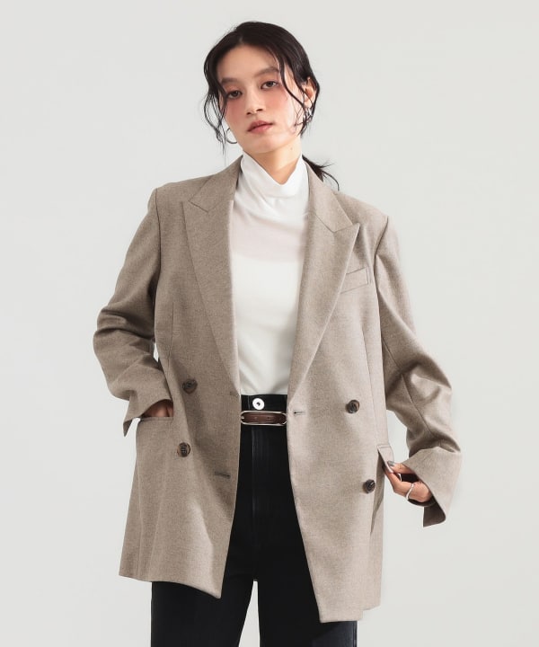 ウールフラノ ダブルジャケット Model：H165 B77 W57 H79　Size：38