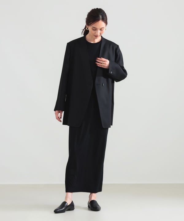 ラペルレス オーバー ジャケット Model：H171 B80 W58 H86　Size：38