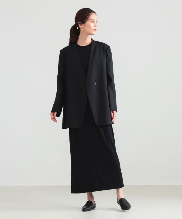ラペルレス オーバー ジャケット Model：H171 B80 W58 H86　Size：38