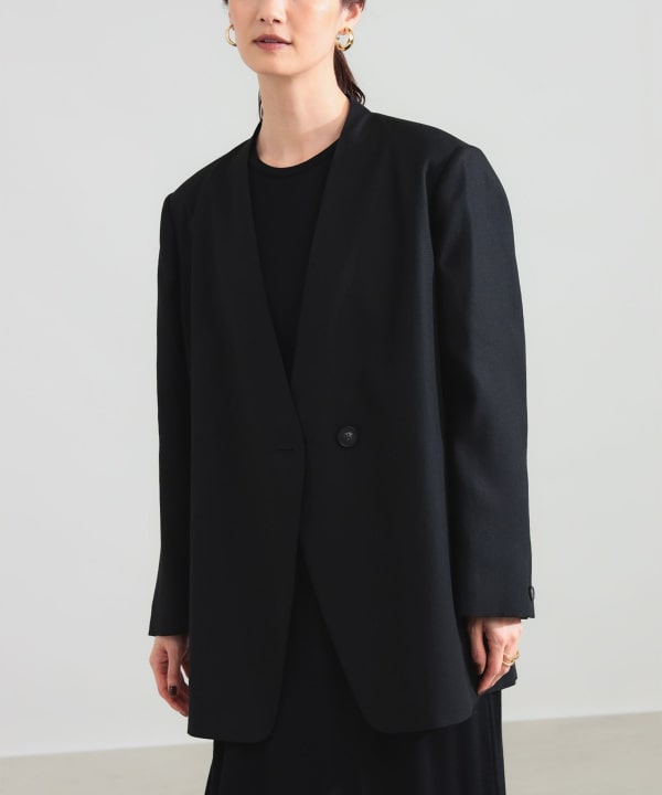 ラペルレス オーバー ジャケット Model：H171 B80 W58 H86　Size：38