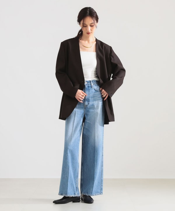 ラペルレス オーバー ジャケット Model：H171 B80 W58 H86　Size：38