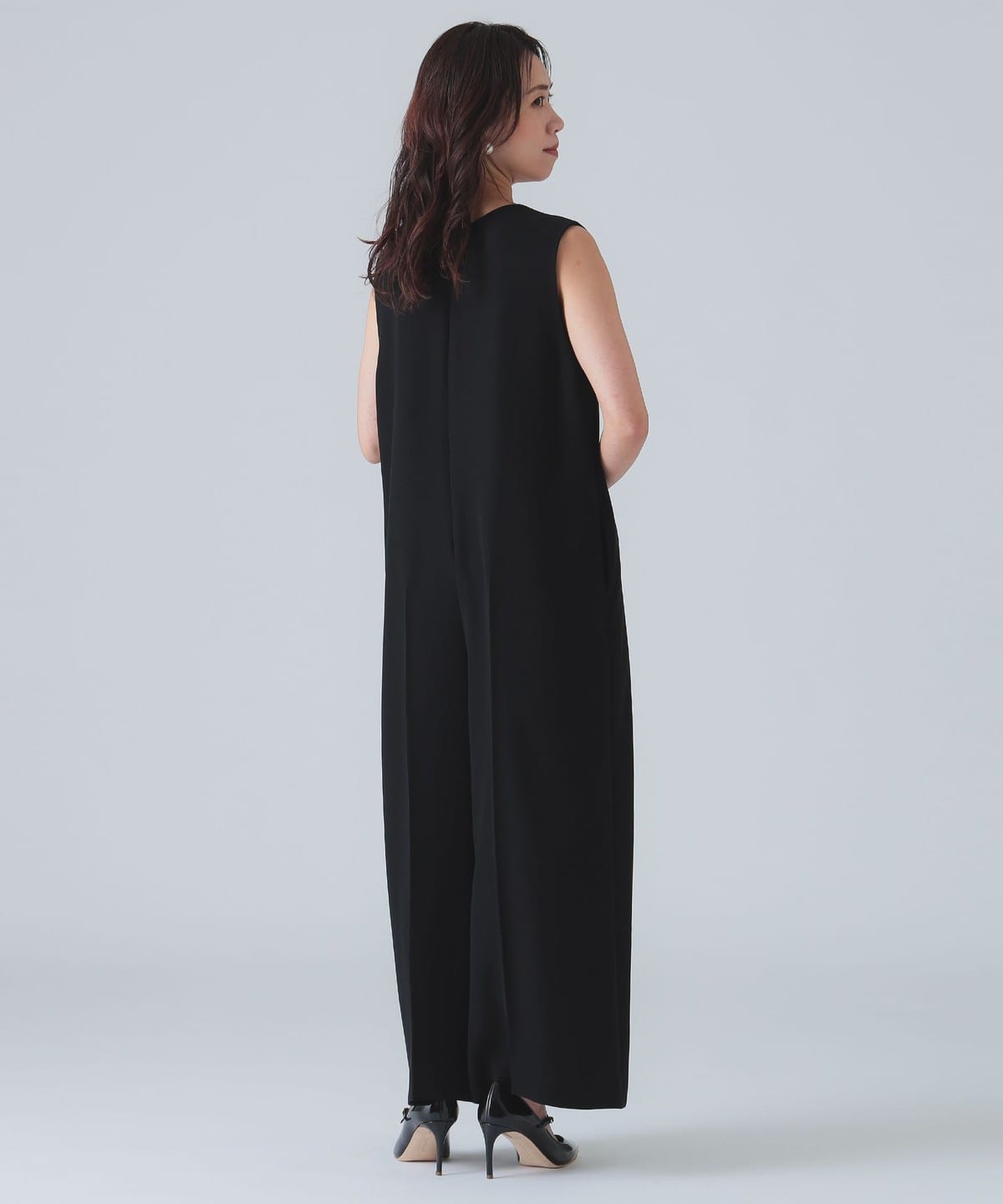 【別注】M・fil エム・フィル / Vネック ノースリーブ オールインワン パンツ WOMEN BLACK 36 【別注】M・fil エム・フィル / Vネック ノースリーブ オールインワン パンツ WOMEN BLACK 36
