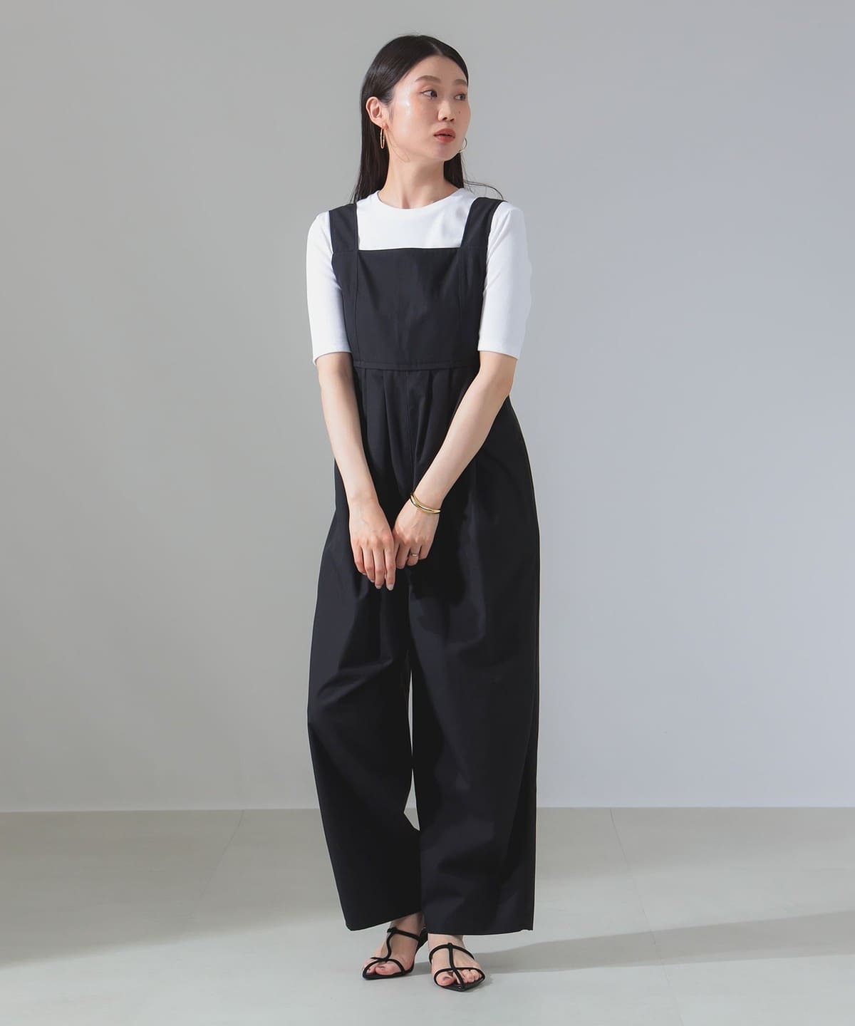 【未使用タグ付】Demi-Luxe BEAMS オールインワン 36 Demi-Luxe BEAMS（デミルクス ビームス）Vネック オールインワン