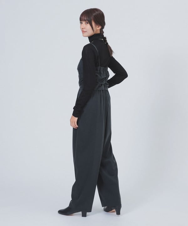 ★Onaka-suits ★Demi-Luxe BEAMS ♡ Demi-Luxe BEAMS Demi-Luxe BEAMS Drape All-in-One（褲子一體