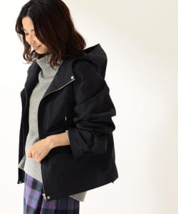 Demi-Luxe BEAMS / タフタ フーディー ブルゾン
