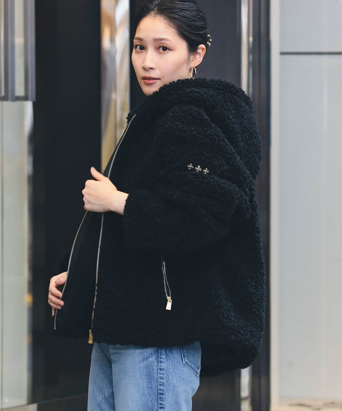 【+15%ポイントUP】【WEB限定】TATRAS タトラス / IPAMA ボア フードジャケット ブルゾン WOMEN BLACK 1 【+15%ポイントUP】【WEB限定】TATRAS タトラス / IPAMA ボア フードジャケット ブルゾン WOMEN BLACK 1