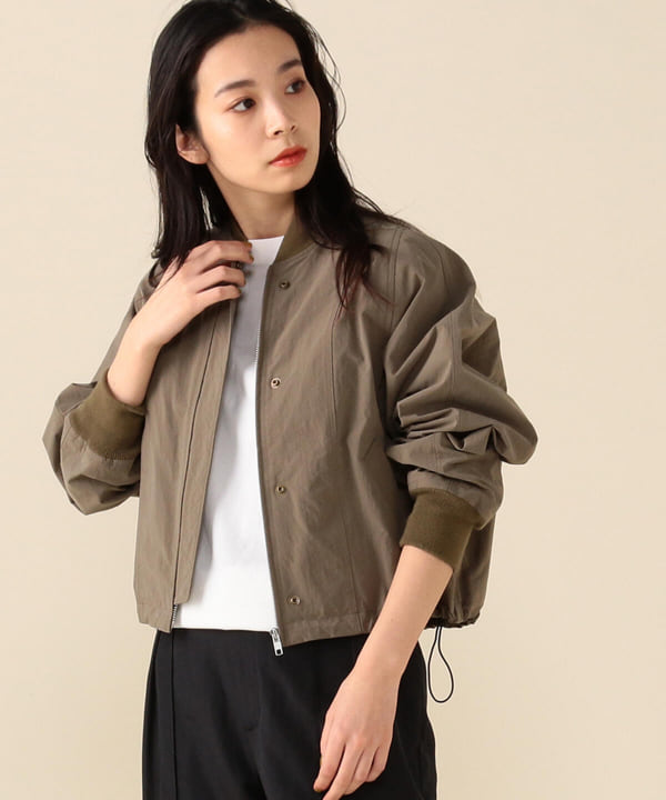 Demi-Luxe BEAMS(デミルクス ビームス)【三尋木奈保 着用】AK+1 / リブ ショートブルゾン(ブルゾン ブルゾン)通販|BEAMS Demi-Luxe BEAMS(デミルクス ビームス)【三尋木奈保 着用】AK+1 / リブ ショートブルゾン(ブルゾン ブルゾン)通販|BEAMS