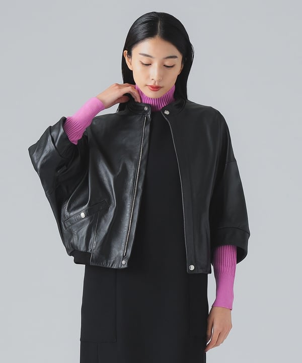 EFFE BEAMS（エッフェ ビームス）EMMETI / PAIGE レザーブルゾン NERO