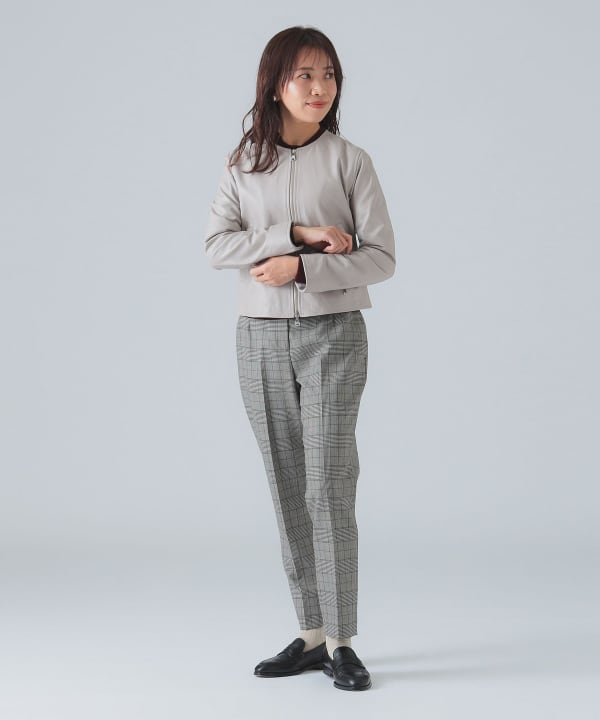 EMMETI / FAITH ノーカラー レザージャケット ブラック EMMETI / FAITH ノーカラー レザージャケット ブラック