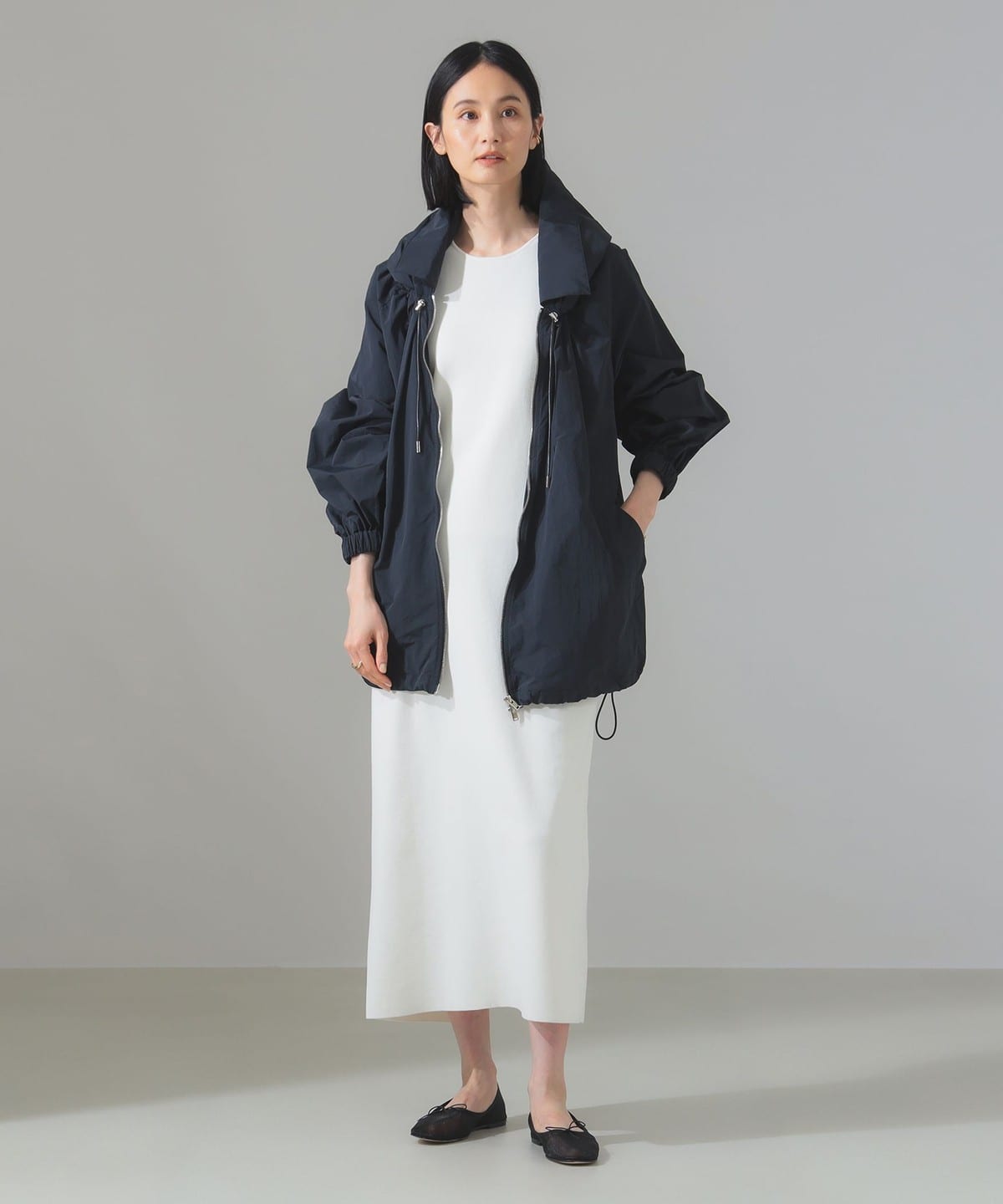 超美品　Demi-Luxe BEAMS ナイロンコットンブルゾン 超美品 Demi-Luxe BEAMS ナイロンコットンブルゾン
