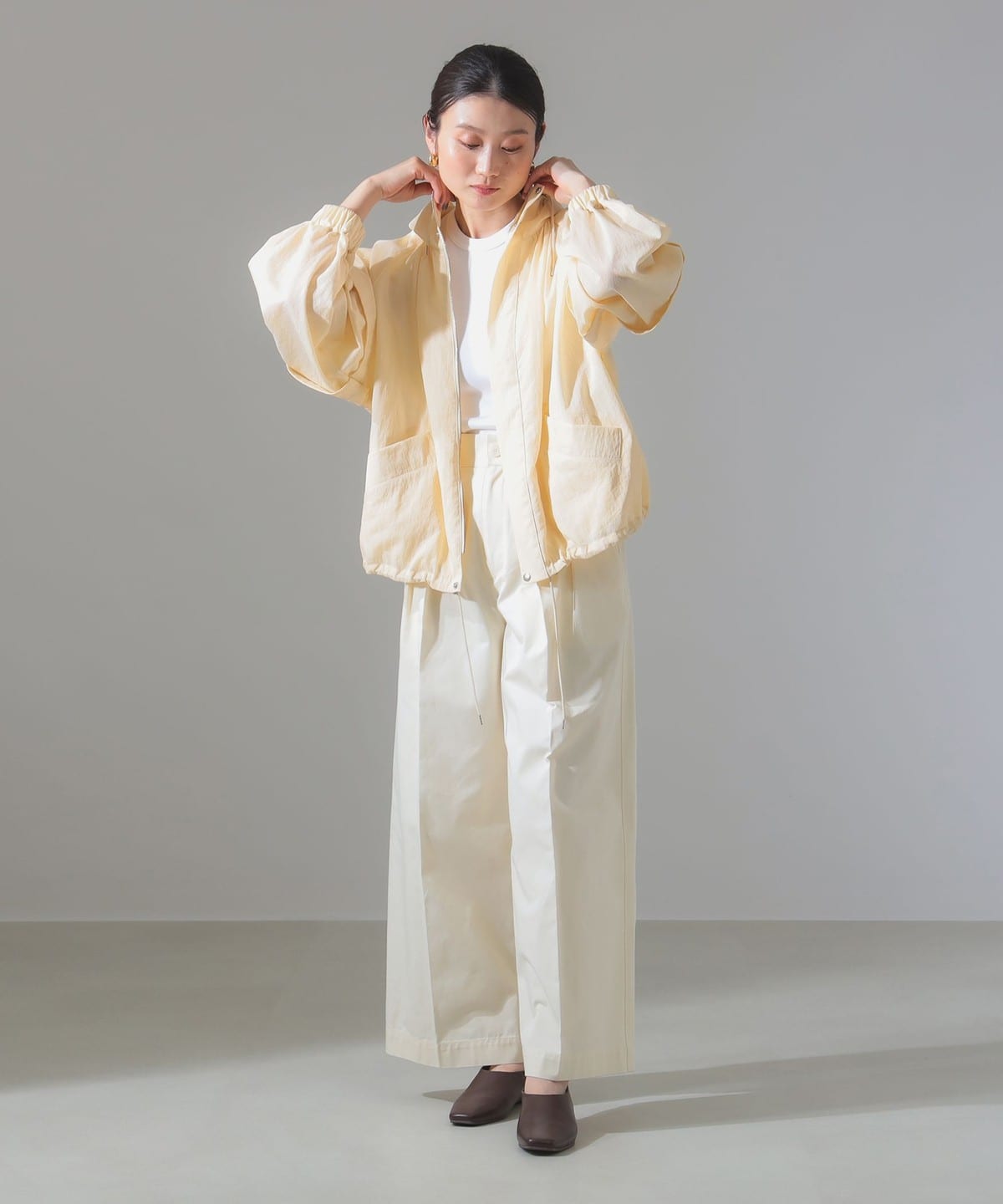超美品　Demi-Luxe BEAMS ナイロンコットンブルゾン Demi-Luxe BEAMS ブルゾン アウター コットンナイロン パフ