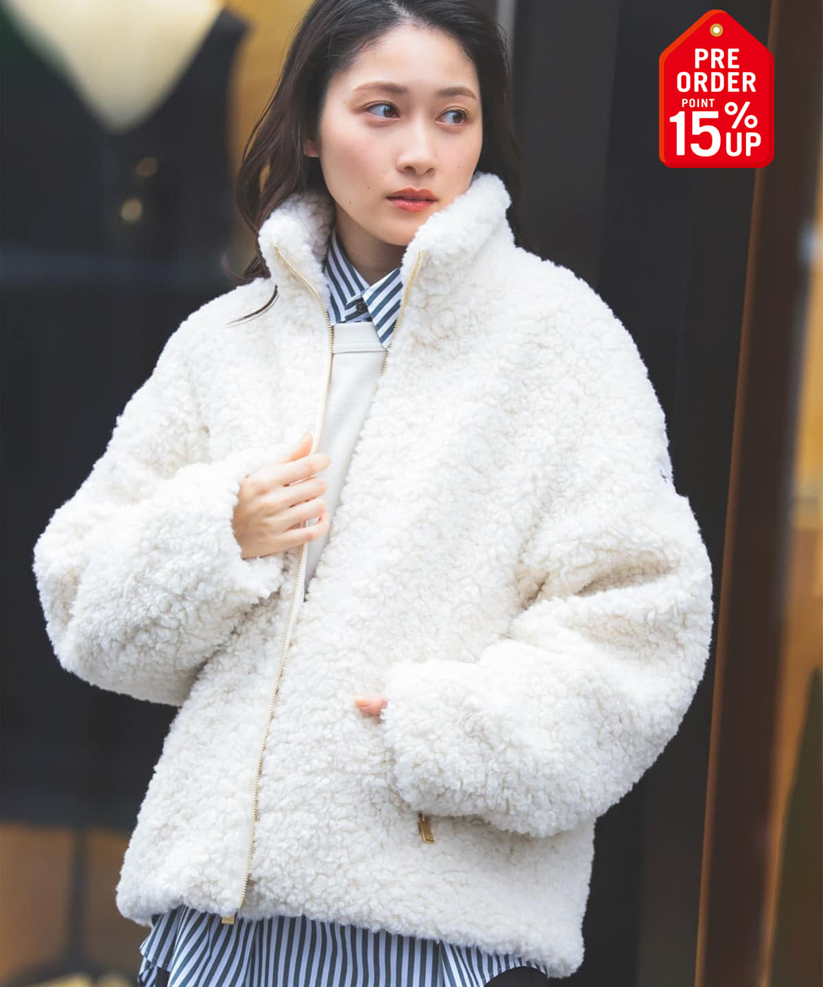 【+15%ポイントUP】【WEB限定】TATRAS タトラス / LUELA ボア ブルゾン ブルゾン WOMEN IVORY 2 【+15%ポイントUP】【WEB限定】TATRAS タトラス / LUELA ボア ブルゾン ブルゾン WOMEN IVORY 2