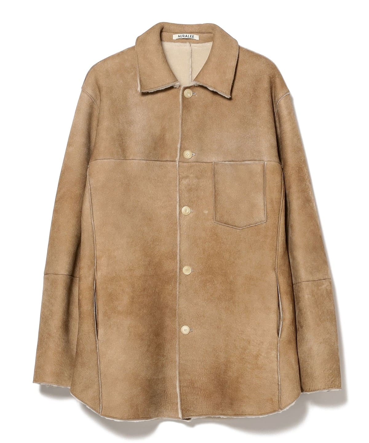 AURALEE オーラリー / MERINO MOUTON SHIRT BLOUSON ブルゾン WOMEN BEIGE 0 AURALEE オーラリー / MERINO MOUTON SHIRT BLOUSON ブルゾン WOMEN BEIGE 0