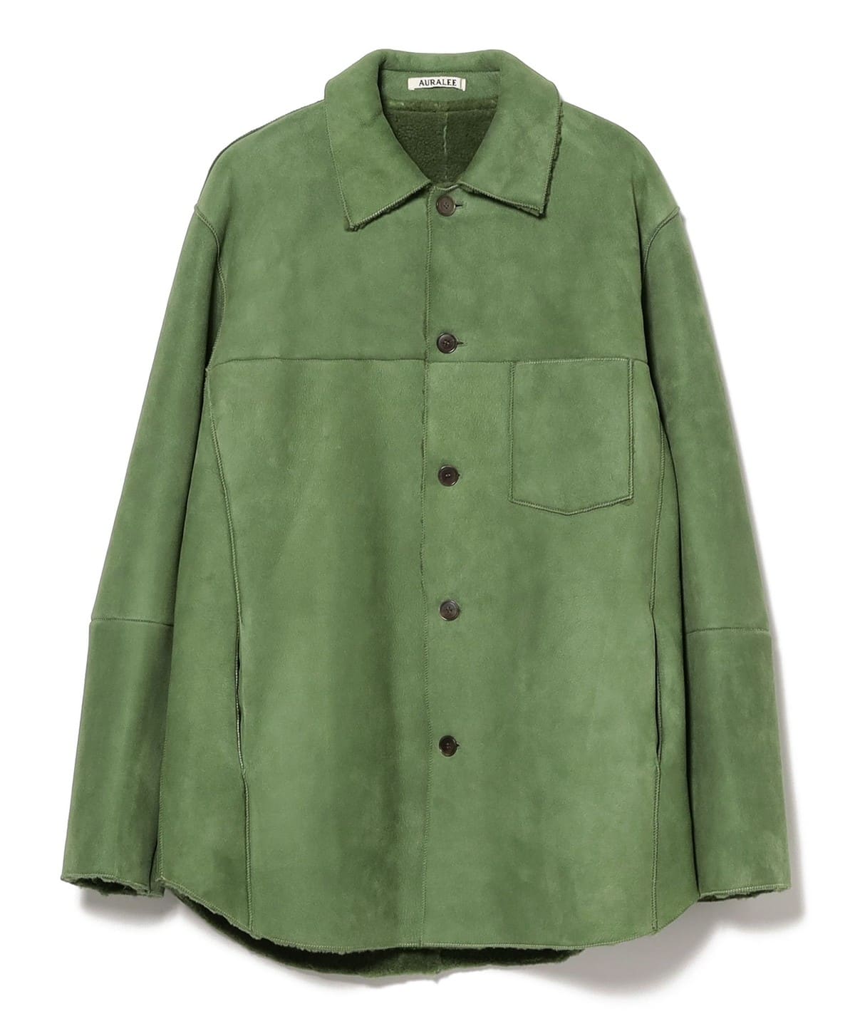 AURALEE オーラリー / MERINO MOUTON SHIRT BLOUSON ブルゾン WOMEN DUSTY GREEN 1 AURALEE オーラリー / MERINO MOUTON SHIRT BLOUSON ブルゾン WOMEN DUSTY GREEN 1