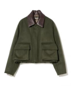 AURALEE / BABY CAMEL FLANNEL PADDED SHORT BLOUSON
