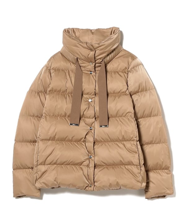 暖かい☆ 美品　ブレンへイム　ラムレザー　ベージュ EFFE BEAMS（エッフェ ビームス）HERNO / RASO ハイネック ダウン